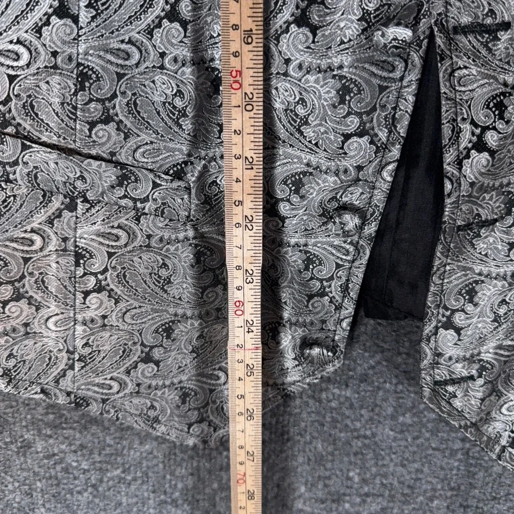 Scully Paisley Vest Mens XL Silver Western Formal Waistcoat Tuxedo Wedding New